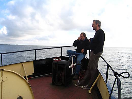 Koffie op het voordek